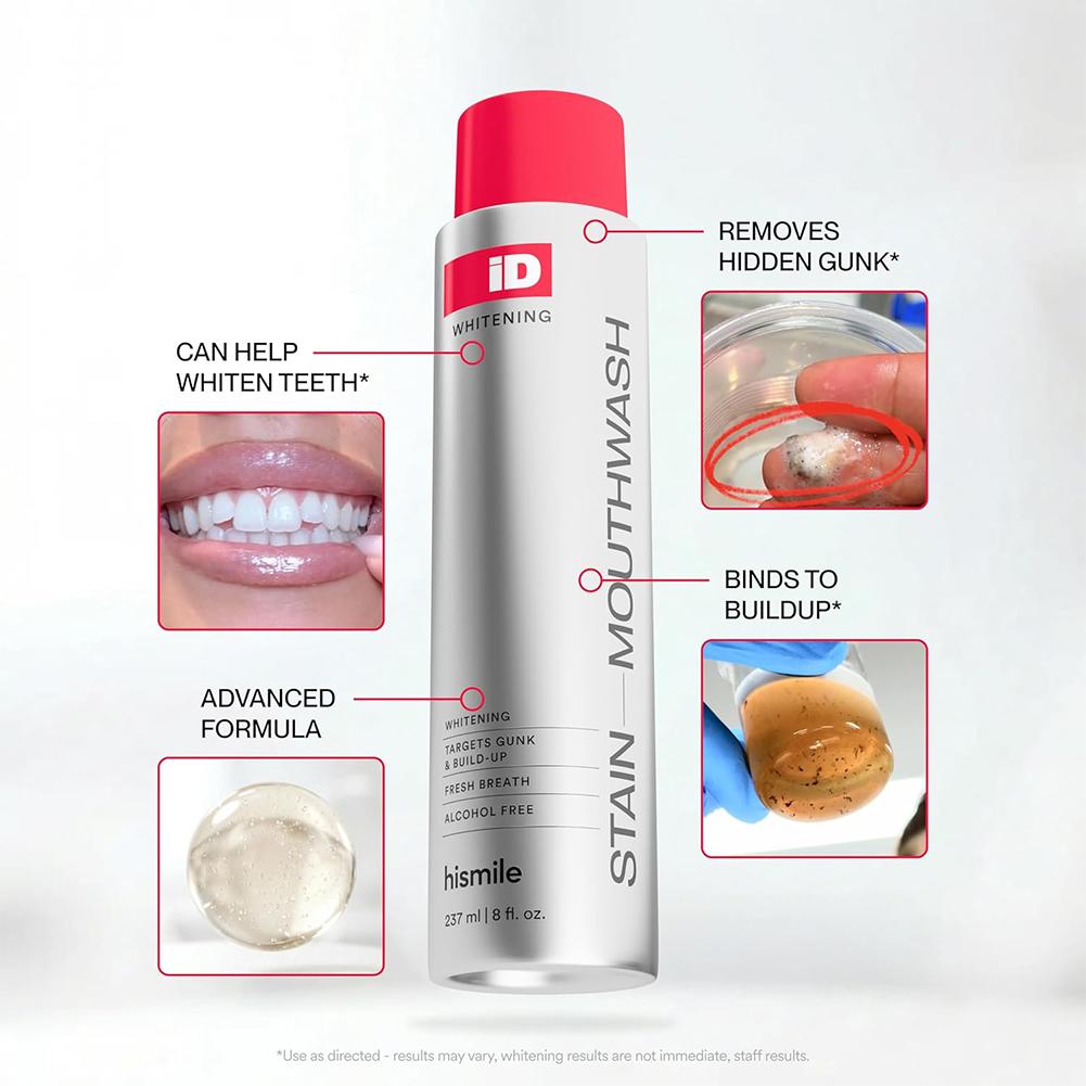 Whitening Mouthwash - Hismile iD Collutorio Senza Alcool per
