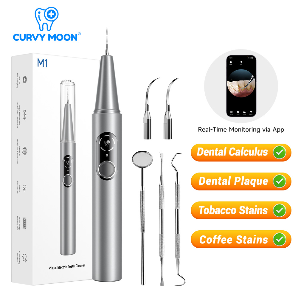 Teeth Whitening Uv - CURVY MOON Pulitore Dentale Elettrico a